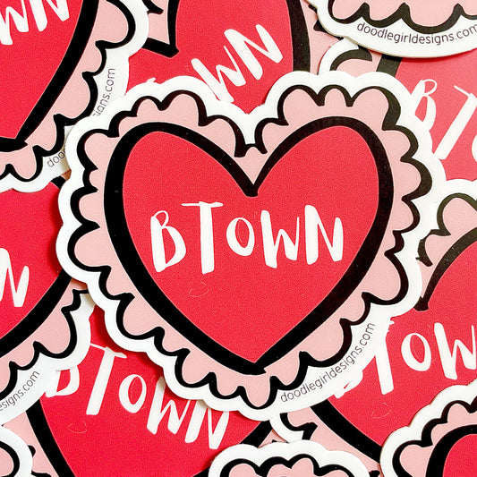 BTOWN HEART STICKER