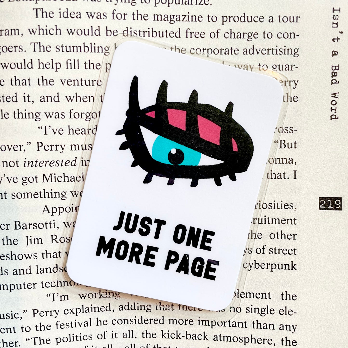 JUST ONE MORE PAGE BOOKMARK