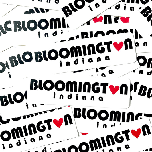 BLOOMINGTON INDIANA RECTANGLE STICKER