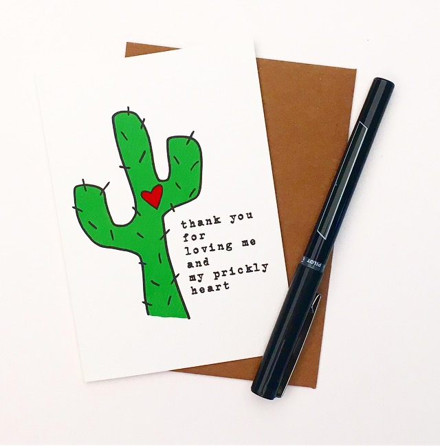 PRICKLY HEART CARD