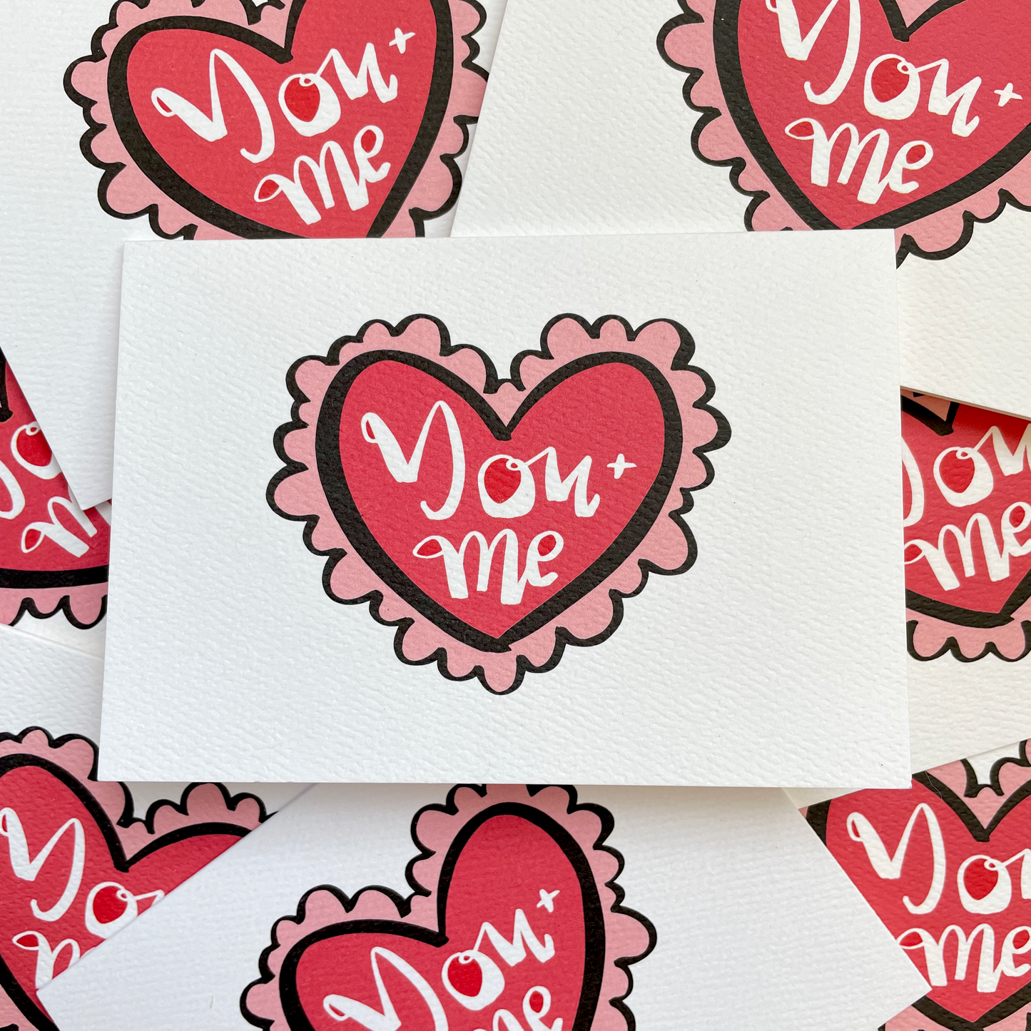 YOU + ME HEART CARD