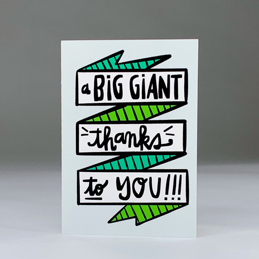 A BIG GIANT THANKS TO YOU CARD