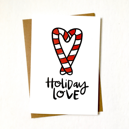 HOLIDAY LOVE CANDY CANE CARD