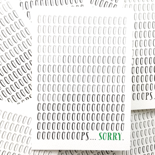 OOPS SORRY CARD