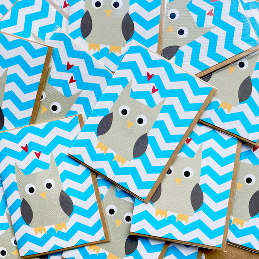 LESS THAN PERFECT CARDS -  SLIGHTLY ASKEW OWL