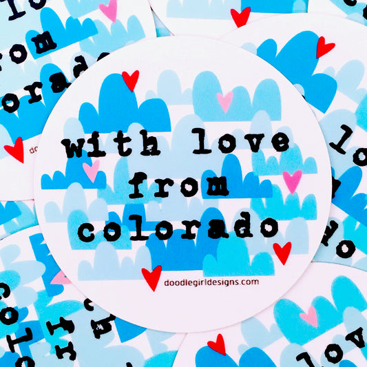 WITH LOVE FROM COLORADO STICKER