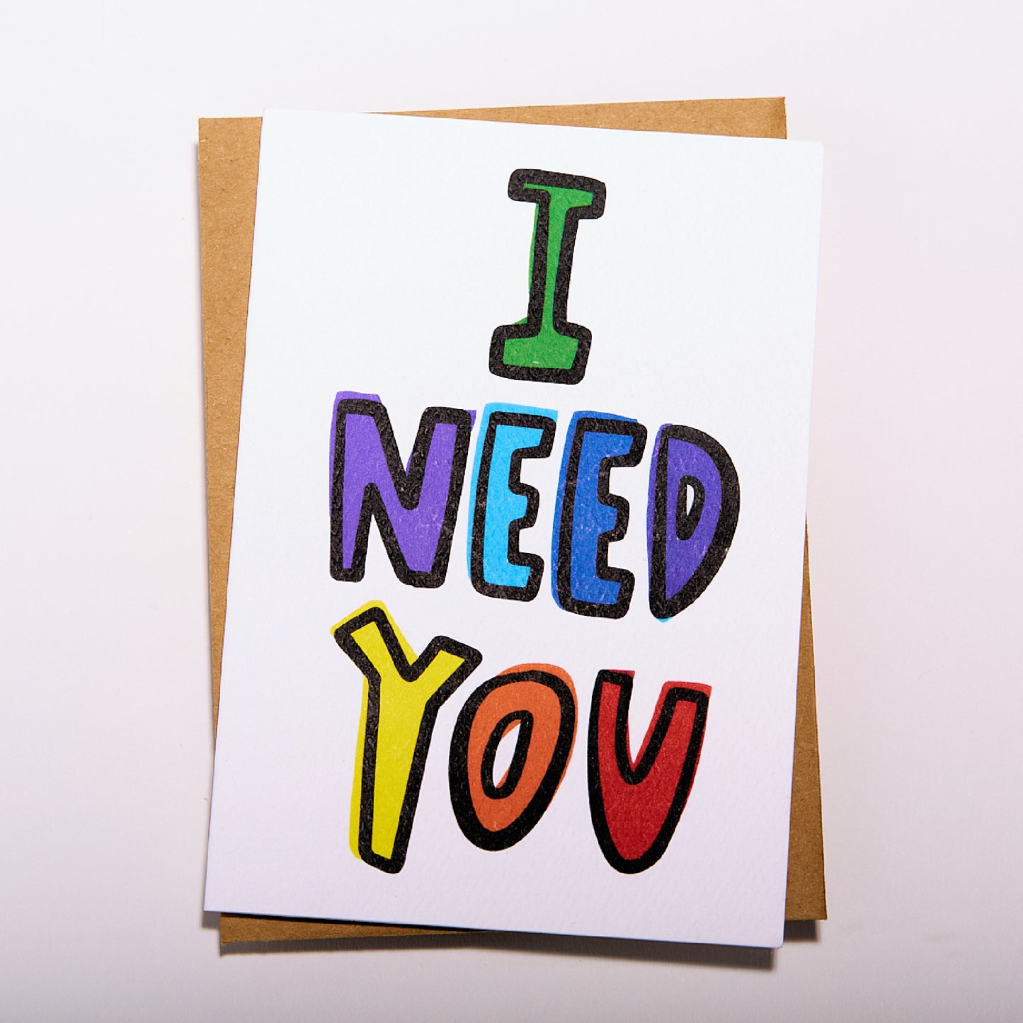 I NEED YOU ALPHABET CARD