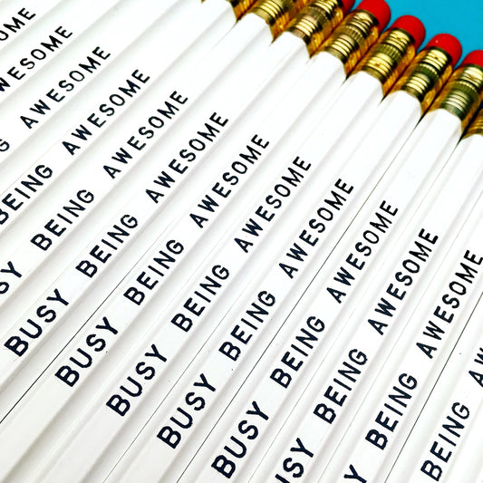 BUSY BEING AWESOME PENCIL SET