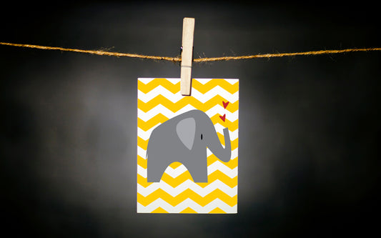 ELEPHANT CHEVRON CARD