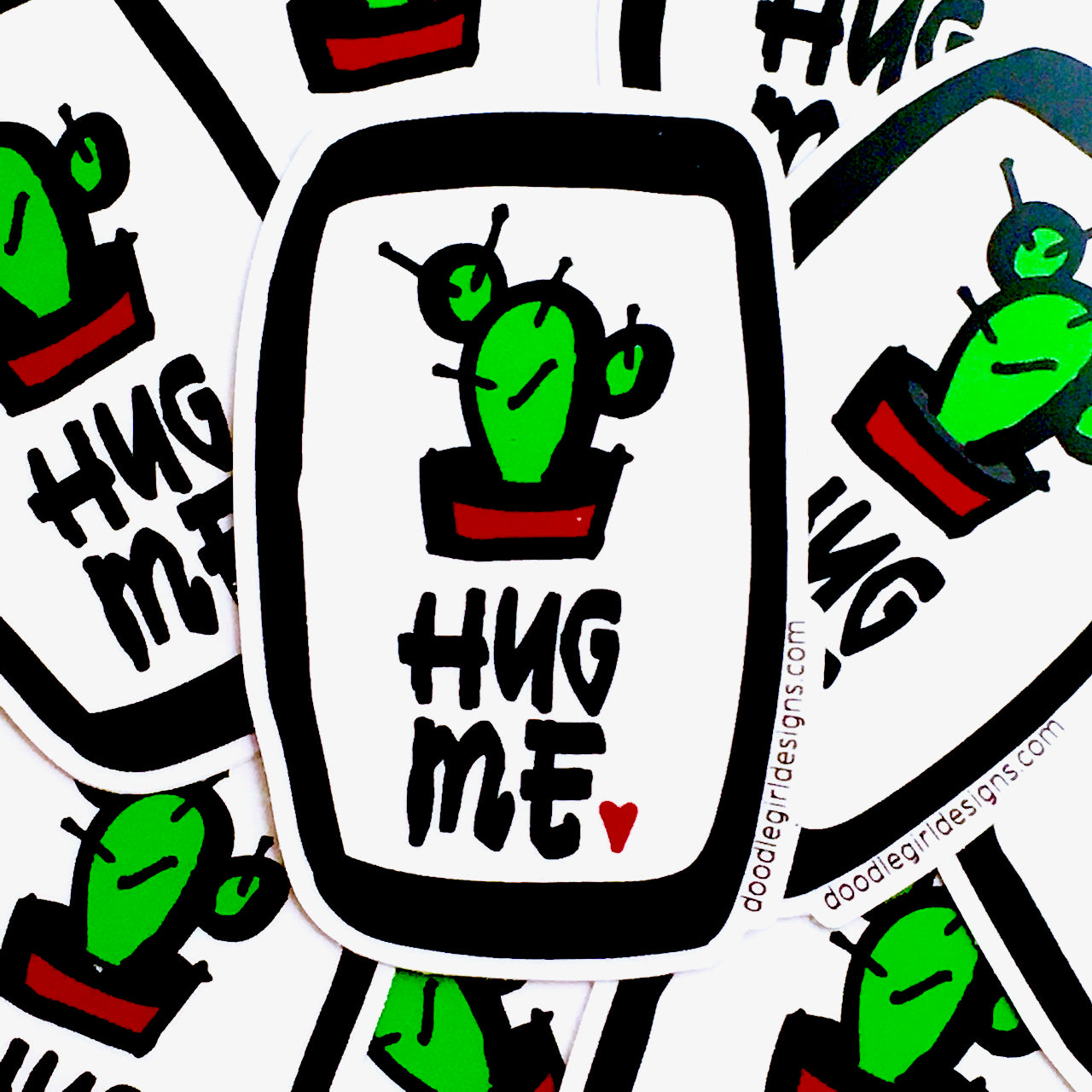 HUG ME CACTUS STICKER