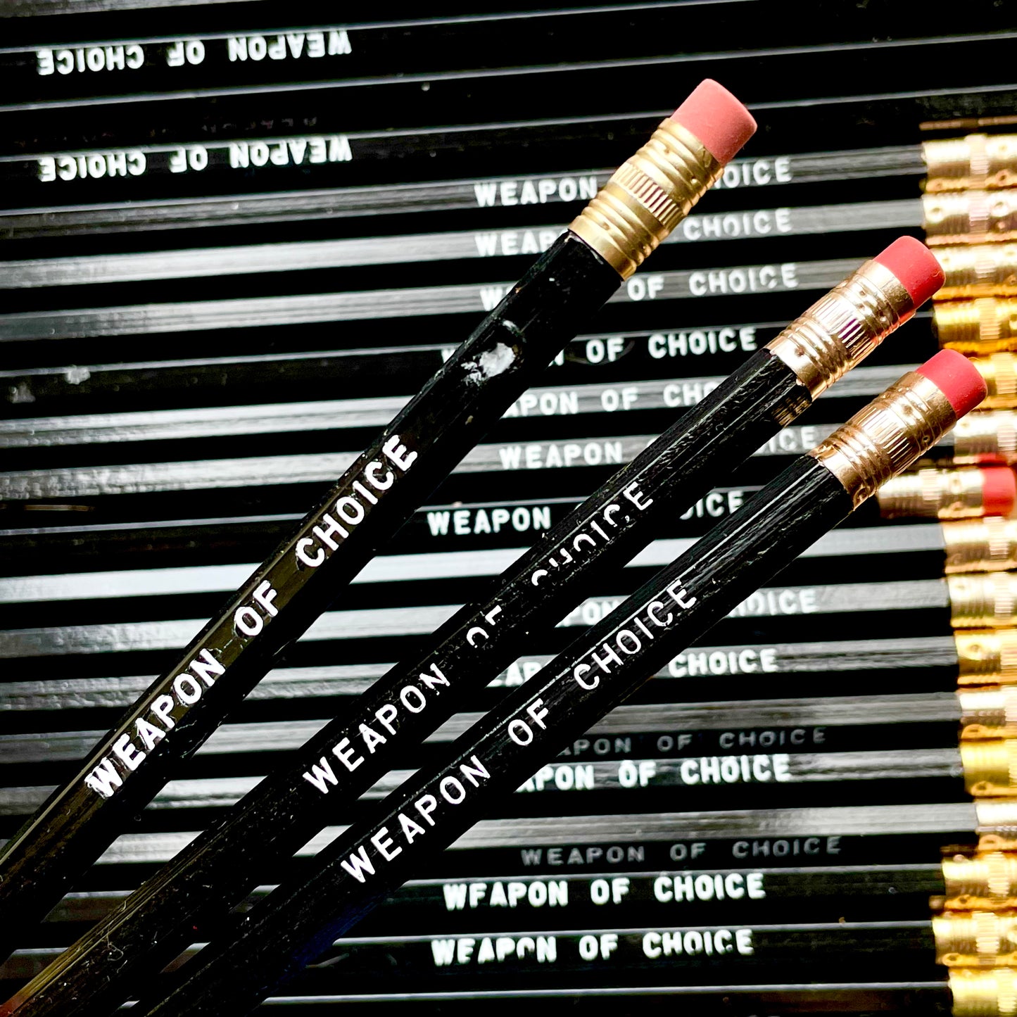 LESS THAN PERFECT PENCILS - WEAPON OF CHOICE PENCIL SET