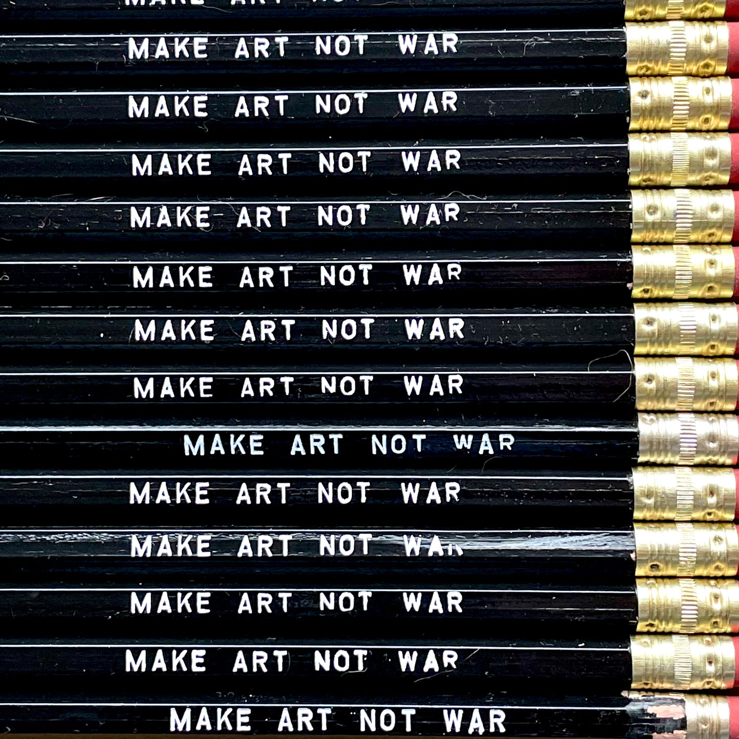 LESS THAN PERFECT PENCILS - MAKE ART NOT WAR PENCIL SET