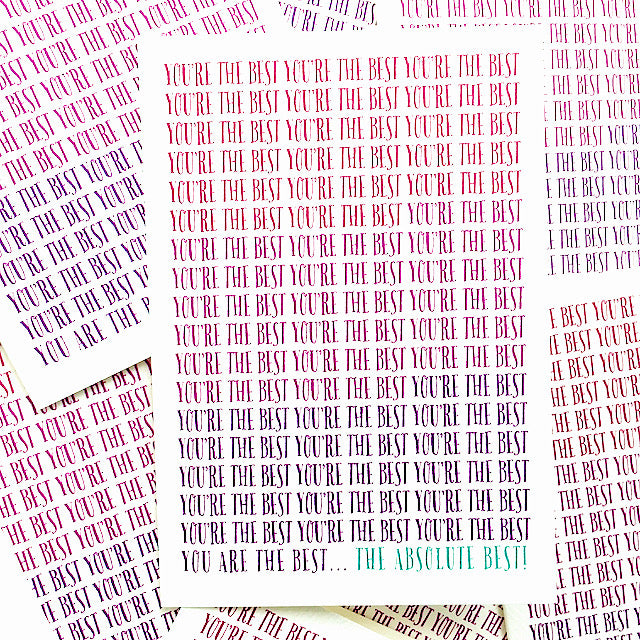 YOU’RE THE BEST CARD
