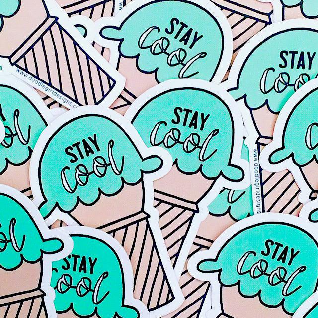 STAY COOL CONE STICKER