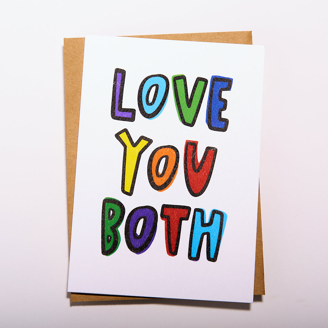 LOVE YOU BOTH ALPHABET CARD
