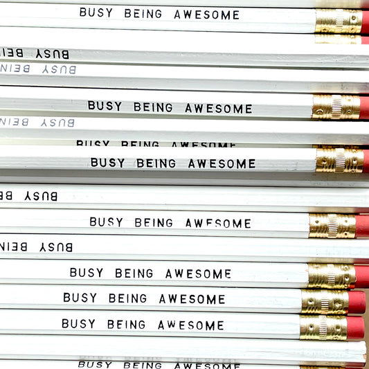 LESS THAN PERFECT PENCILS - BUSY BEING AWESOME PENCIL SET
