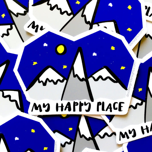 MOUNTAIN HAPPY PLACE STICKER
